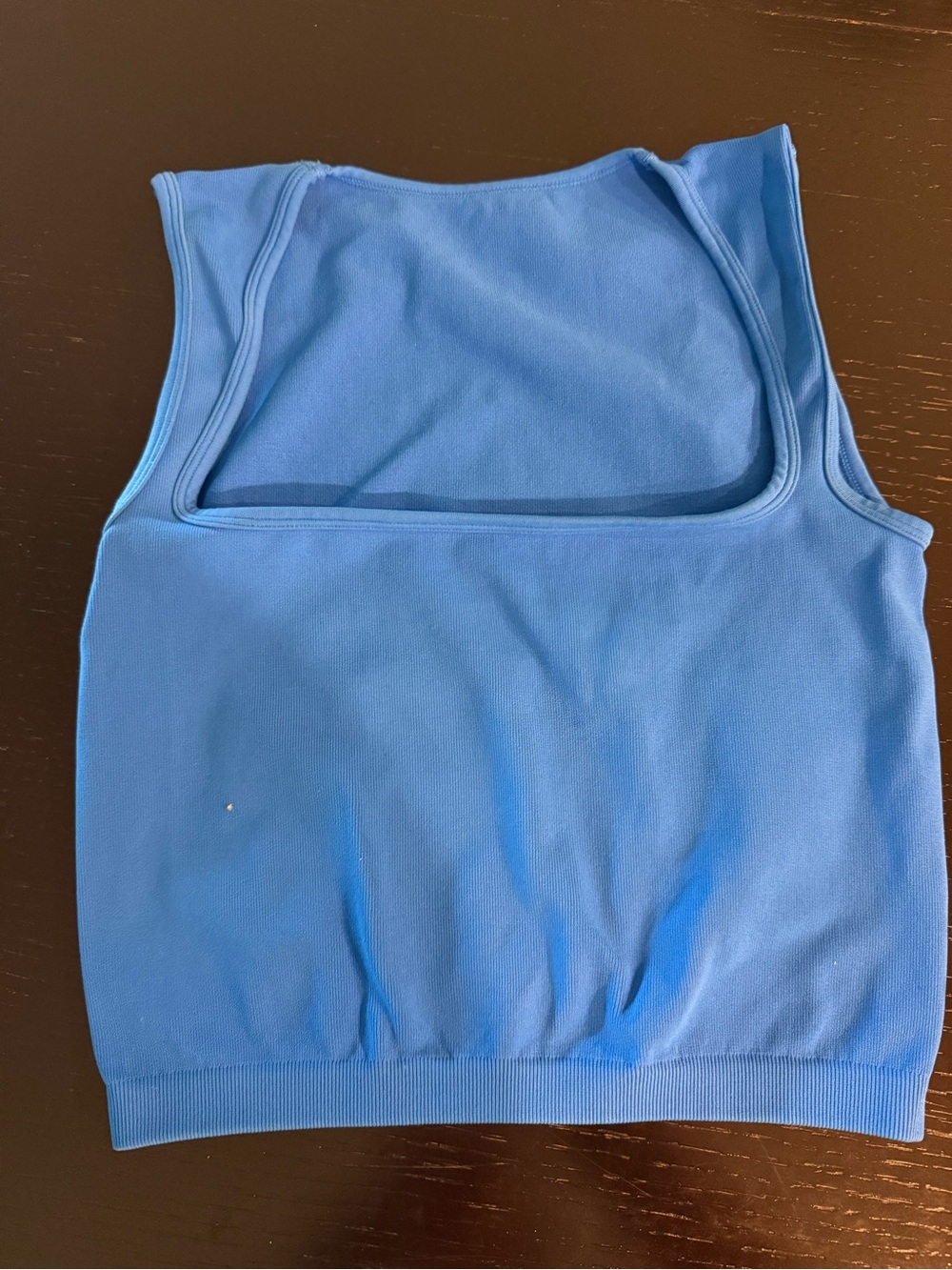 Women’s Blue Square-Neck Tank Top - Classic Fit